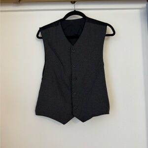 Vintage Reversible Black & Grey Houndstooth and Paisley Suit Vest